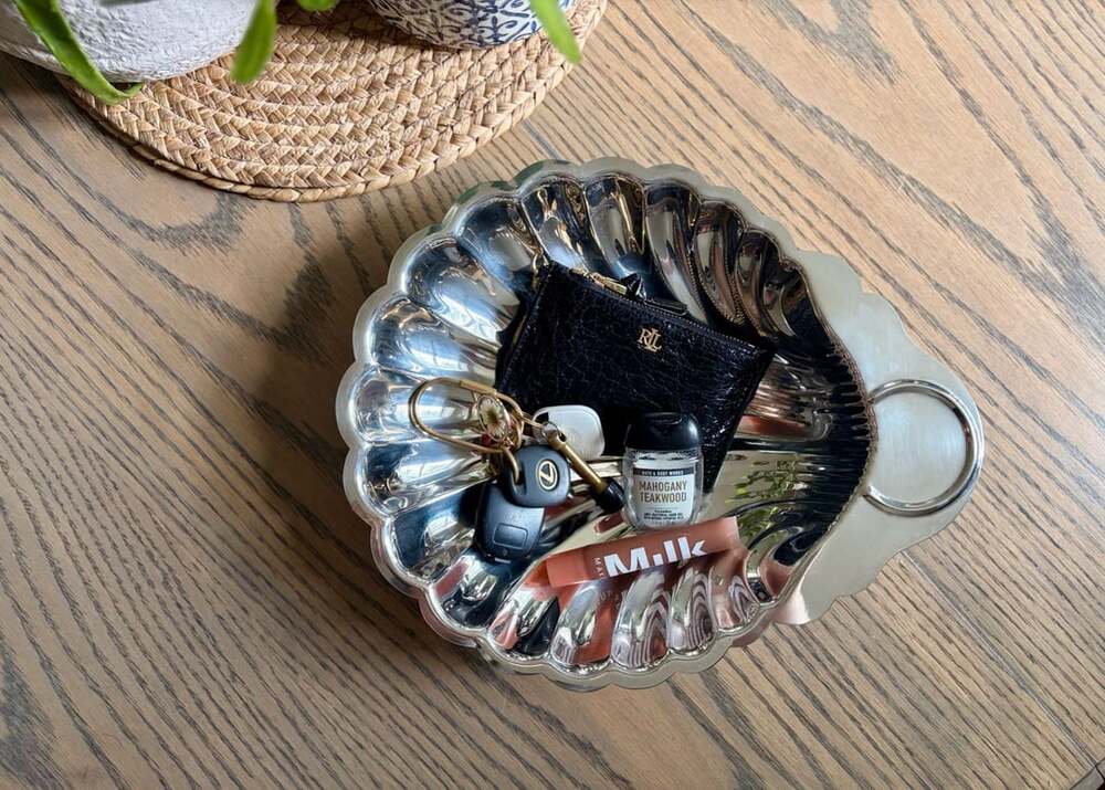 Vintage Silver Plated Scalloped Shell Dish Serving Bowl